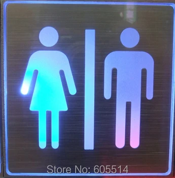 

[Seven Neon]Free shipping 10sets 200*200*30mm square shape led singnal light led indicator for male/female washroom