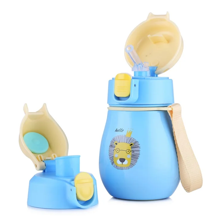 ONEISALL-350-ml-Enfants-Thermos-Tasse-2-Couvercles-Avec-Corde-de-Buveur-Avec-Paille-Verres-Pour(7)