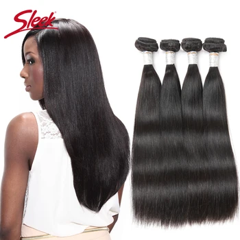 Fasci di capelli lisci peruviani eleganti Tessuto di capelli Remy da 8 a 30 pollici Extension100% veri capelli umani naturali possono acquistare 3 o 4 pacchi