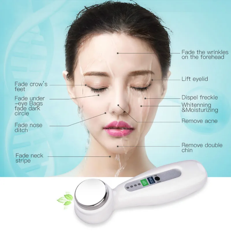 Cuidados com a Pele Máquina da Beleza Ultrasonic Corpo Facial Cleaner Ultrasound Rejuvenescimento Rugas Pigmentação Acne Remoção Atacado S42 10 Cheap Powered Dispositivos De Limpeza Facial