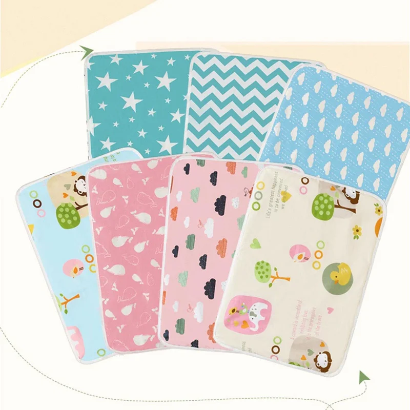 

Baby Nappy Changing Pad Cotton Ecologic Diaper Changing Table Cartoon Baby Waterproof Mattress Bed Sheet Infant Mat 35*45cm