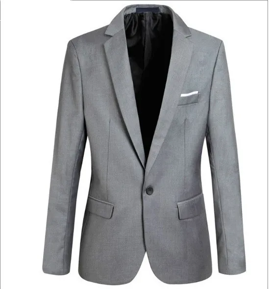 S-4XL Men's Formal Slim Fit Formal One Button Suit Long Sleeve Notched Blazer Cotton Blend Coat Jacket Top