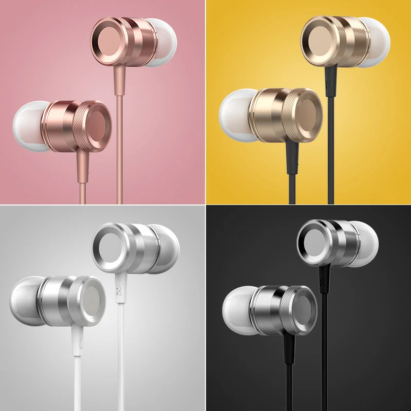 Earphone 3.5mm in-ear earphones with microphone cremallera headset head phone for iphone wired earphone for phone