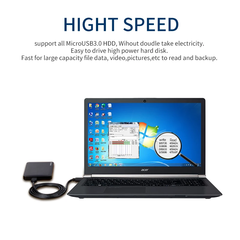 Кабель QGEEM 1 5 M USB 3 0 Type A to Micro B для внешнего жесткого диска HDD Samsung S5 Note3 кабель