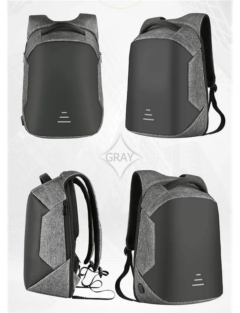 VENIWAY XD Противоугонный Дизайн Мужской 15 'рюкзак для ноутбука Внешний USB школьный рюкзак сумка большая емкость городской водонепроницаемый Mochila