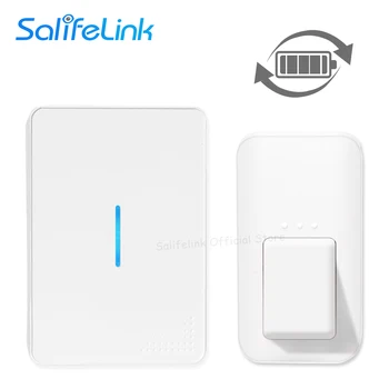 

New EU/US/UK No Battery Need Waterproof Wireless Doorbell Home Led Light Digital Electronic Door Bell With Push Button Doorbells