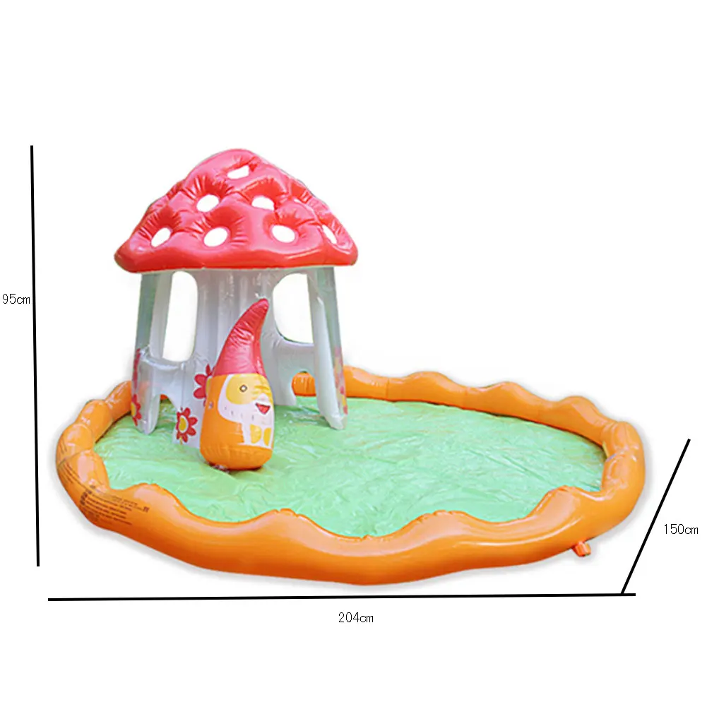 

Large Size Large Water Spray Game Mat Indoor Swimming Pool Penguin Shape Inflatable Paddling Pool For Kids