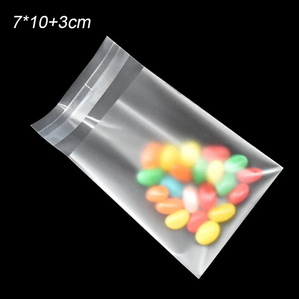 

Wholesale 7*10+3cm Self Adhesive Cookie Package Pouches Candy Packaging Bags Matte Clear Plastic Biscuit Packing Bag 5000pcs/lot
