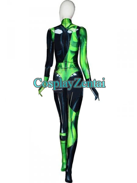 Shego косплей костюм спандекс 3D печать Zentai боди для Хэллоуина|Костюмы аниме| |