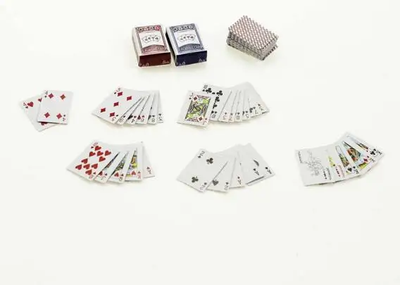 

Mini Poker Card Playing Cards for 1:12 Scale Furniture Home Decoration Toy Gift