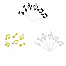 Feiqiong 6 шт. Топпер для торта на день рождения, украшение для пекарни, музыкальная нотка, дизайн торта, декорация, флаг, десерт, приспособления для декора вечеринки