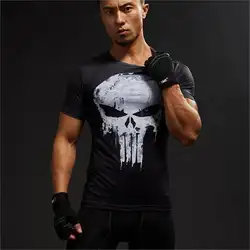 Каратель короткий рукав 3D футболка для мужчин футболки мужской походные футболки Капитан Америка футболка СУПЕРМЕНА для мужчин фитнес