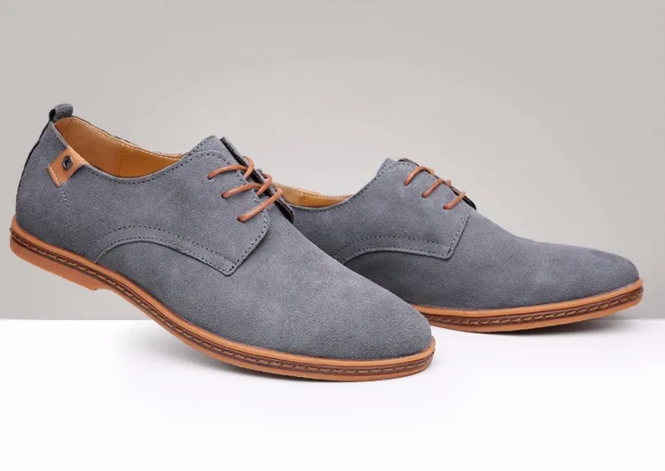 2015 New men flock leather casual shoes men spring autumn lace up brand design men casual shoes high quality ET01 (15)