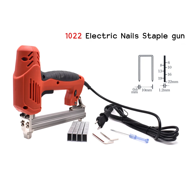 Prix 1022J Cadrage Agrafeuse U Agrafeuse Électrique Agrafes Pistolet Avec 300 pièces Ongles 220 V 2000 W Outils Électriques Pour Le Travail Du Bois Outil À Main