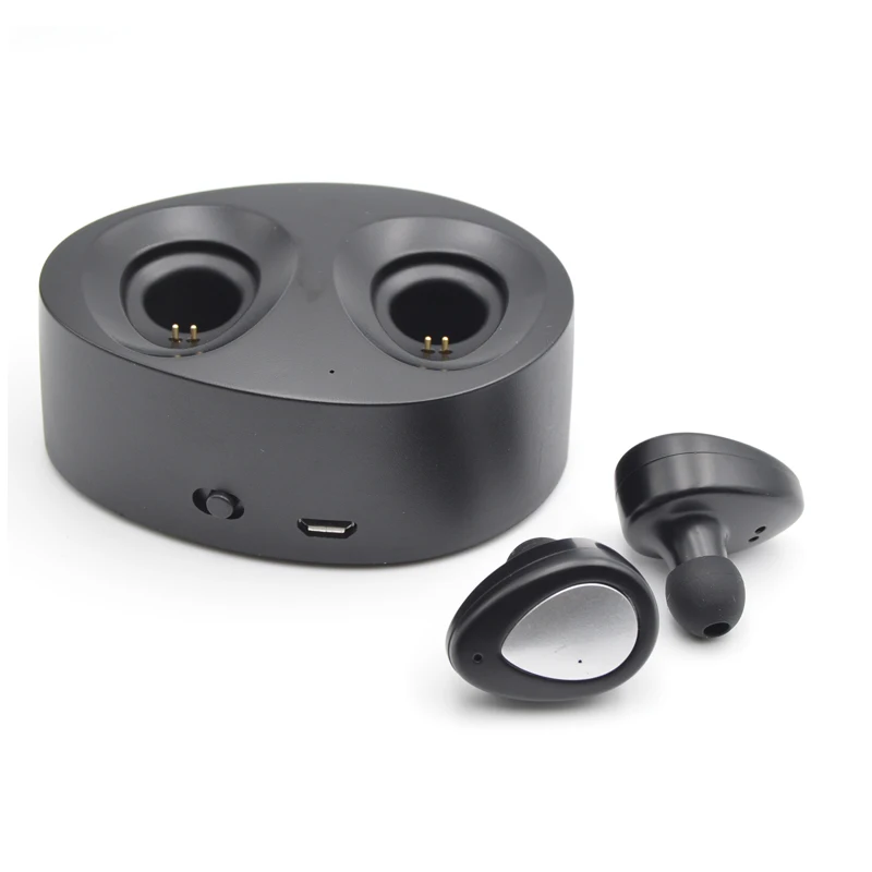 

2016 new TWS Bluetooth Earbuds True Wireless Mini Stereo Earphone with Charging Socket play music for iphone 7 plus PK q800 K2