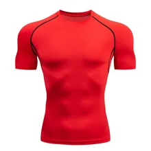 Мужская футболка для фитнеса, компрессионные колготки, быстросохнущая футболка с короткими рукавами, дышащая Светоотражающая футболка для бега, тренировки, спортзала, топы для мужчин# XTN