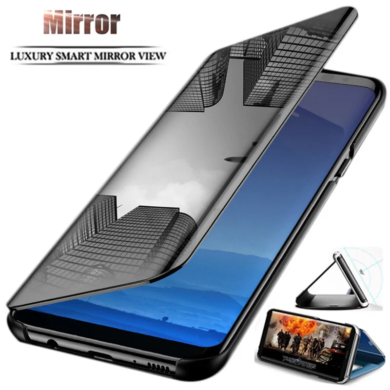 Зеркальный чехол для Redmi Note 8T 8A 8 Pro 7A 5 6 4 3 S2 K20 Filp подставка Xiaomi 10 9 8E Mix 2 Max