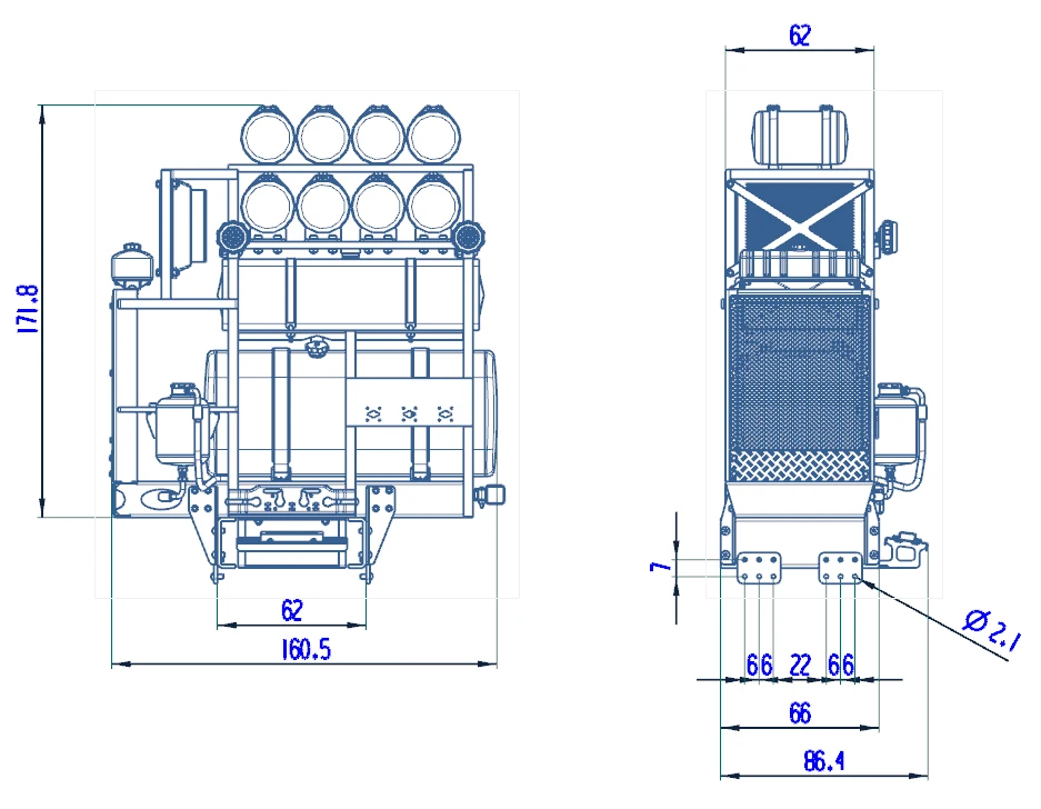 1/14 грузовик Scania оборудование стойки G-6106 трактор Tamiya DIY полностью Металлическая Модель аксессуары RCLESU