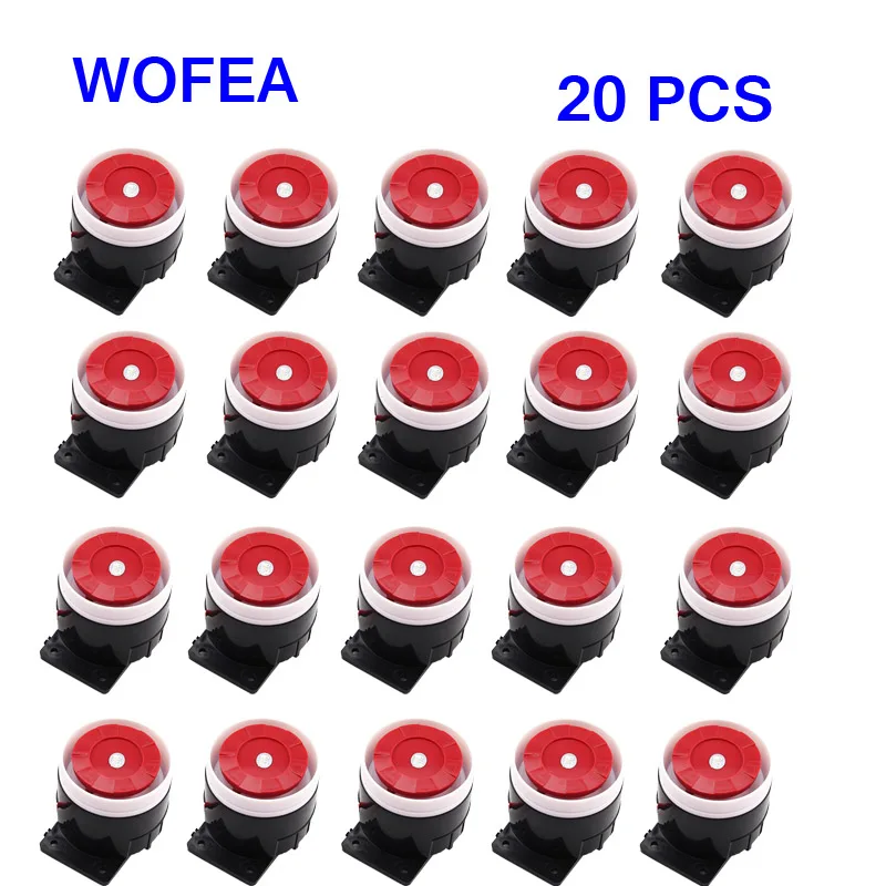 WOFEA 120db 20 шт. проводной мини звуковой сигнал сирена Рог для системы сигнализации |