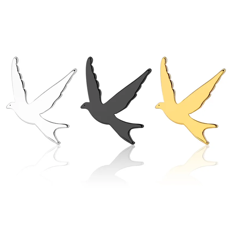 Dove Bird Animal Titanium Steel Stainless Steel Earrings Hypoallergenic