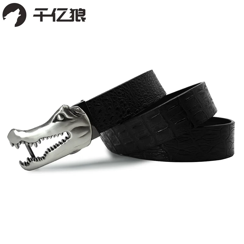 Крокодил головка автоматическая пряжка для мужского ремня модные роскошные ремни для мужские дизайнерские ремни Мужская Высококачественная Автоматическая пряжка