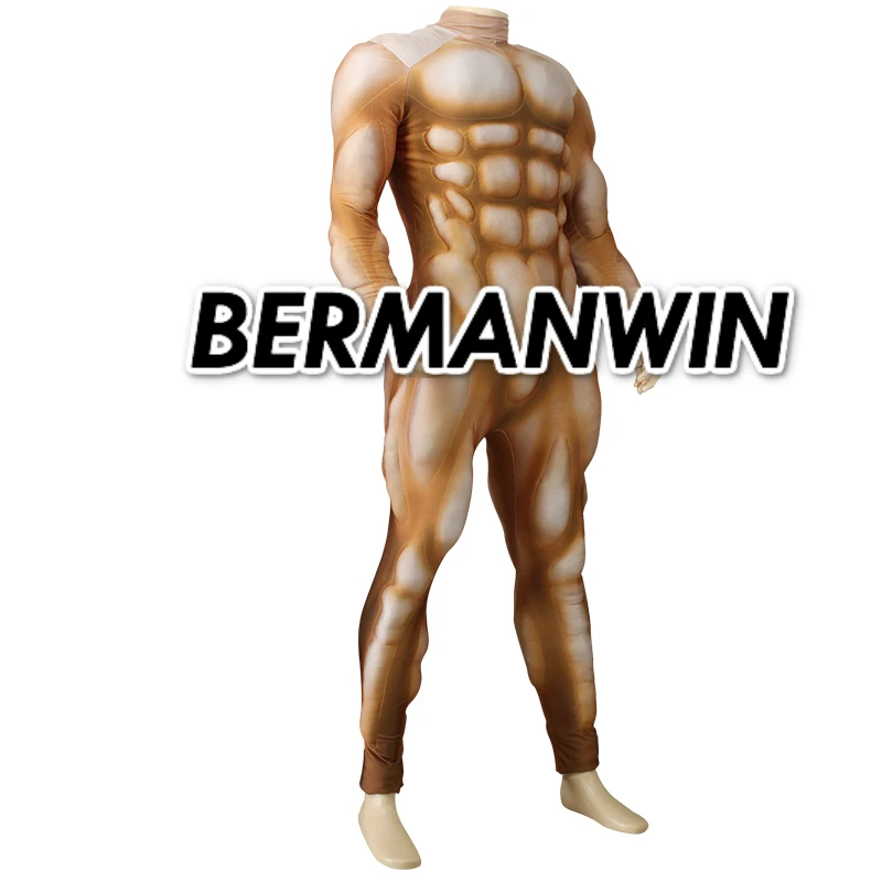 BERMANWIN высококачественный костюм для косплея мышц цельнокроеный из спандекса Zentai