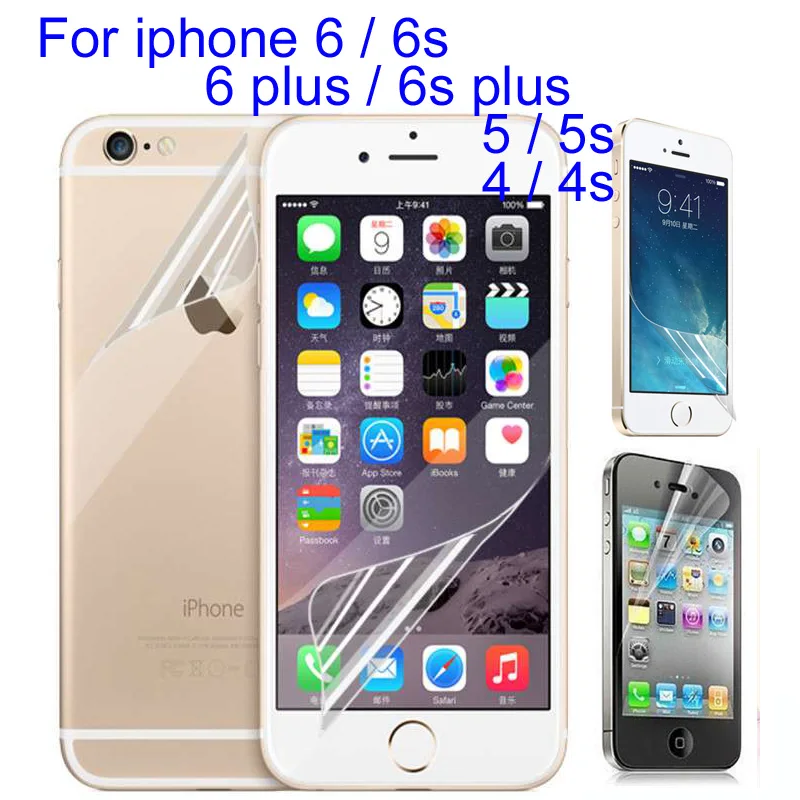 2pcs matte screen protector Front and Back 2 sides For iphone 7 plus / 6 6s / 5 5s / 4s / 6plus protective film + Cleaning cloth