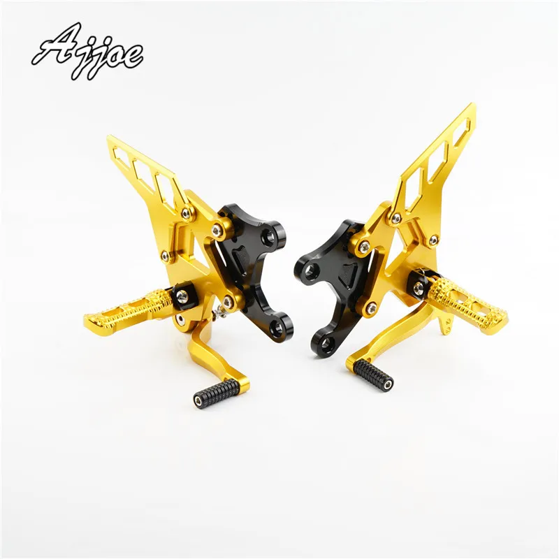 Мотоцикл с ЧПУ алюминиевая регулируемая Rider сзади комплекты Rearset подножка ног колышки для Z900 - Цвет: Gold