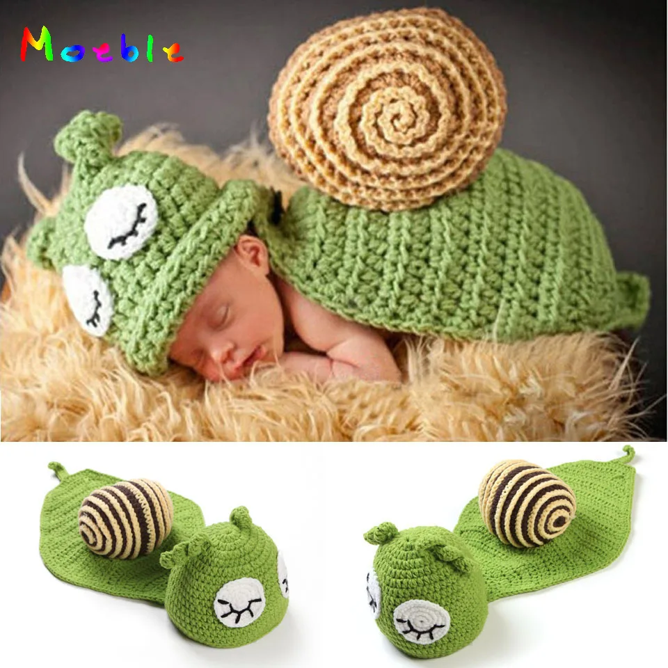 Sleepy Snail Baby Unisex Photo Props Boy&ampGirl Crochet Hats Cape Set Infant Christmas Costume BABY MZS-14053 | Детская одежда и