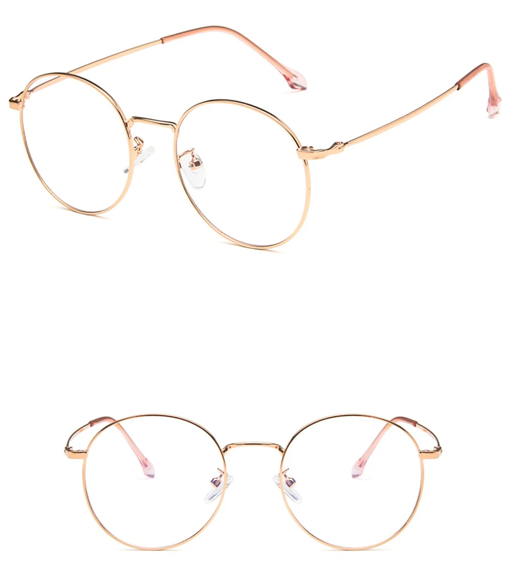 Новое поступление очки с оправой из сплава Lentes Opticos Mujer оправа для очков унисекс ретро розовый, Круглый полное украшение по рецепту