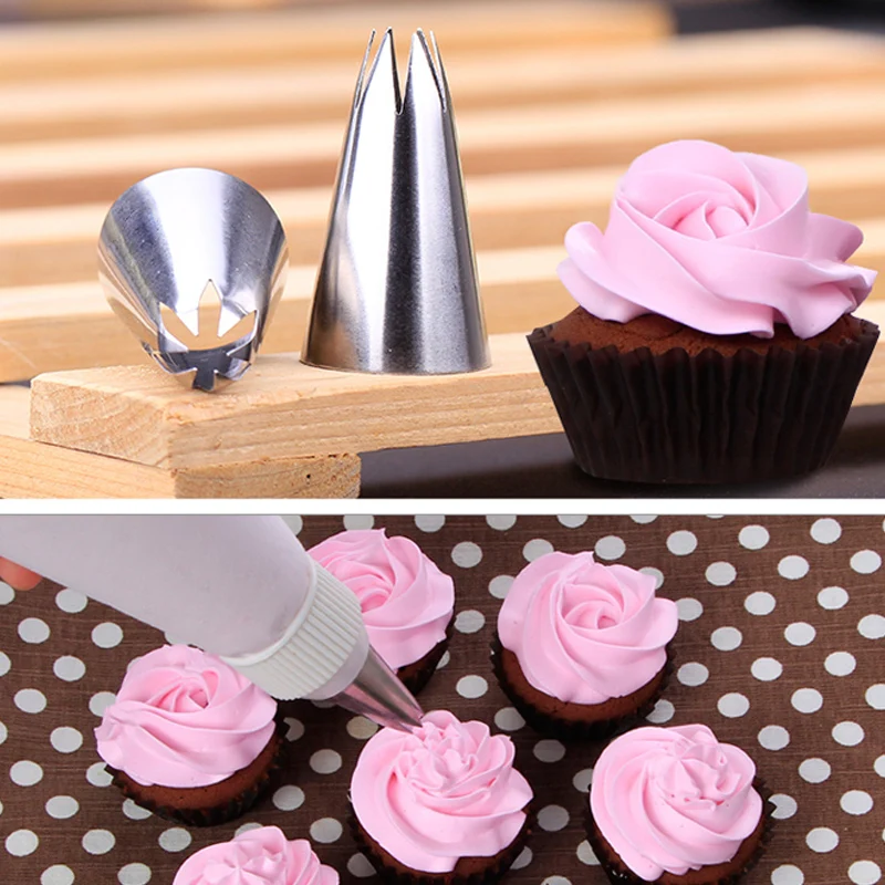 Cup Cake Icing Nozzle Piping Tip Stainless Steel Cake Decorating Pastry