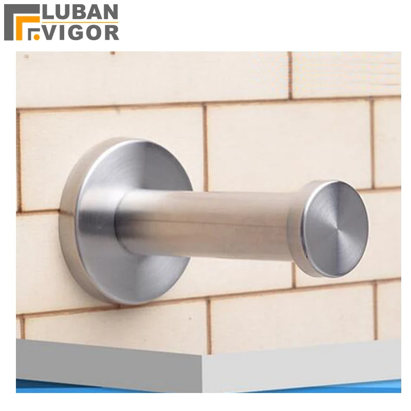 Cylindrical stainless steel Clothes Single hook, With screw cap ,70mm