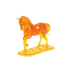 12 Зодиак пони 3D стерео составная Головоломка из хрусталя головоломка подарок на день рождения DIY Головоломка Сборка строительные блоки игрушки лошадь