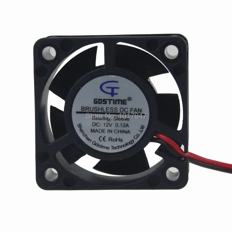 Мини вентилятор охлаждения Gdstime 4020 40 мм 40x20 4 см 12 в пост. Тока 2 pin 2510|small cooling fan|cooling