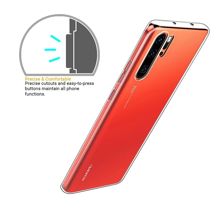 Прозрачный чехол для huawei P30 Pro высококачественный мягкий силиконовый телефона из
