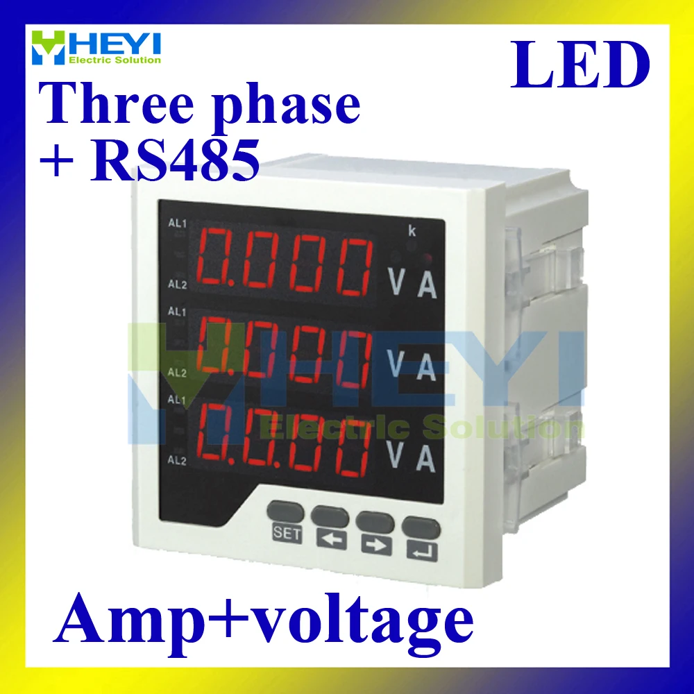Three phase LED digital voltage ampere meter Combined Meters AC voltage