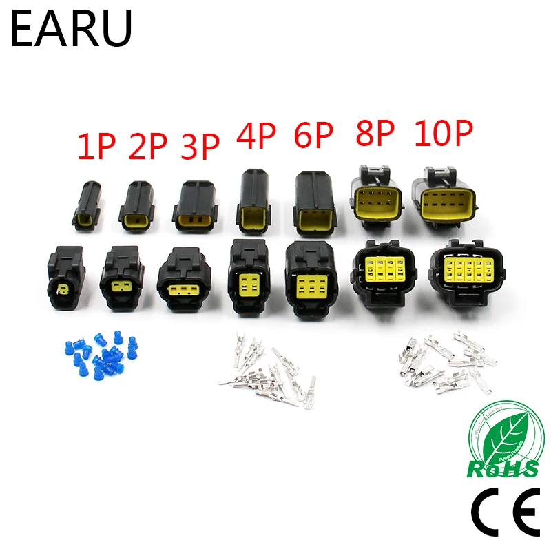

Denso 2.0 1 set 1/2/3/4/6/8/10/12 Pin Way Waterproof Wire Connector Plug Car Auto Sealed Electrical Set Car Truck connectors