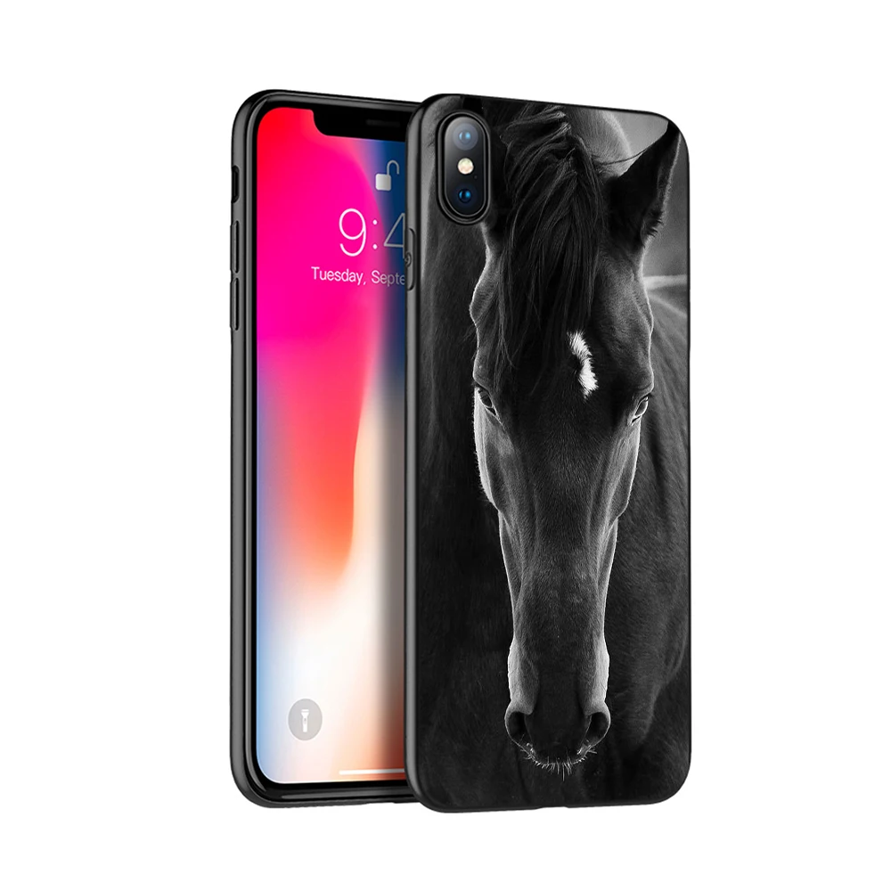 Черный ТПУ чехол для iphone 5 6 6s 7 8 plus x 10 силиконовый XR XS 11 pro MAX тонкий с рисунком