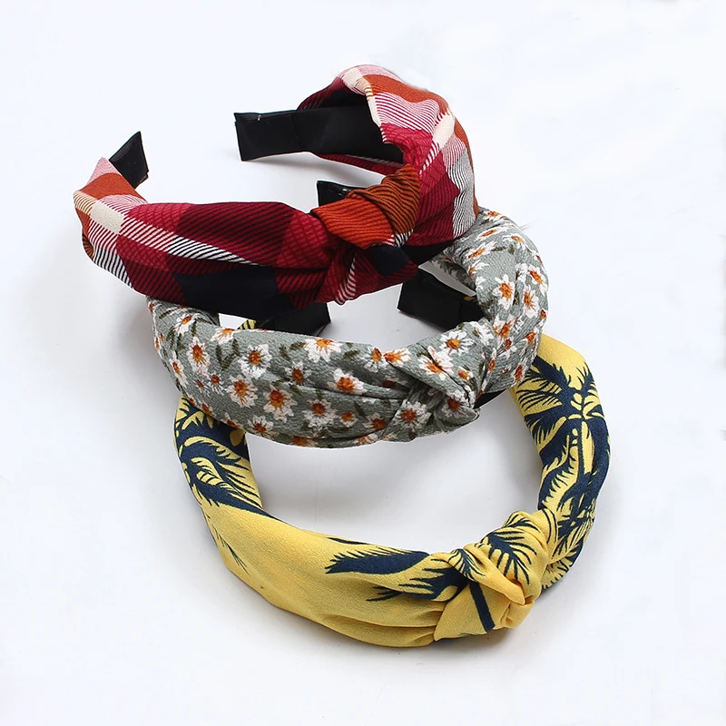 

summer fashion knot Hairbands fabric flowers hair hoop turban Woman Headbands hair accessories for women girls festival headwear