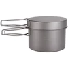 TOAKS-Juego de ollas ultraligeras de titanio con mango plegable, utensilios de cocina al aire libre para acampar, 1300ML ► Foto 1/6