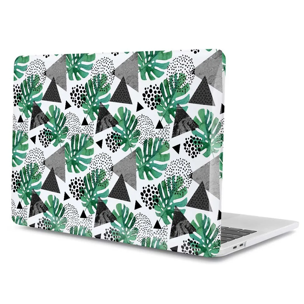 Летний стиль листьев узор Жесткий чехол для Macbook Air 11 12 13 Laptop Sleeve Mac book Pro 13 15 A1989 A1706 с retina