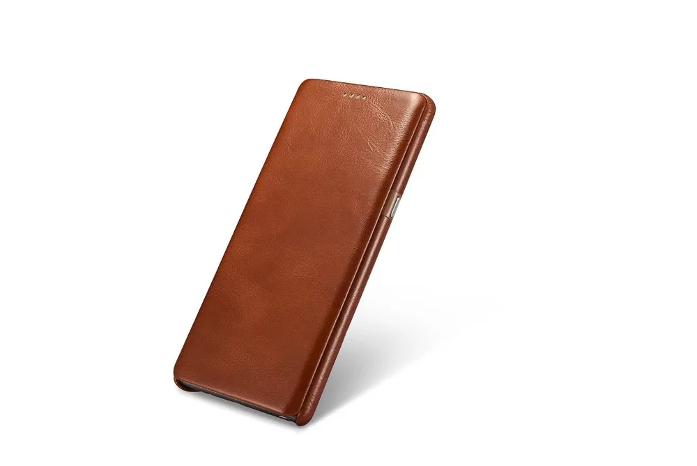 ICARER изогнутый край винтажная серия натуральная кожа чехол для samsung Galaxy Note8 ручной работы Note8 кожаный флип чехол