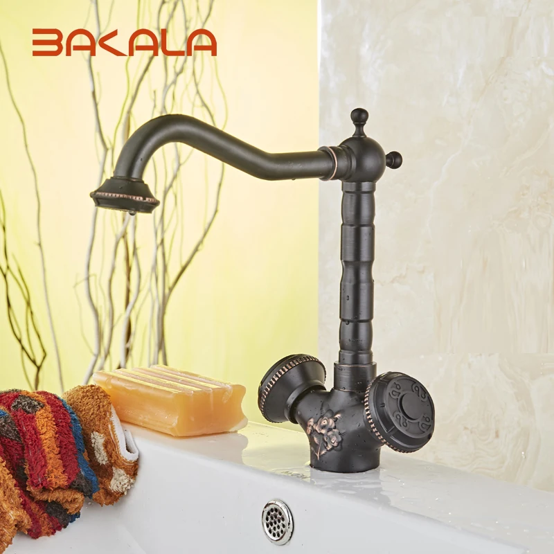 New Arrival Black Faucet Vintage Style Bathroom Basin Sink Faucet