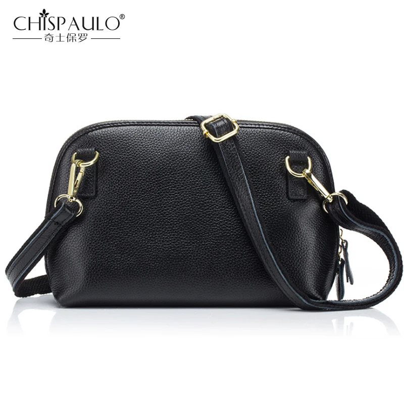 

Chispaulo Brand Genuine Leather Women Bag High Quality Natural Leather Ladies Messenger Bag Female Shoulder Bag Small Shell Bags