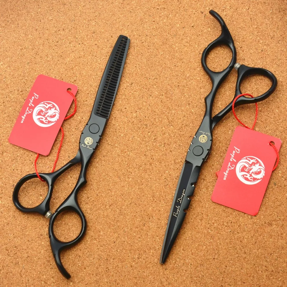 

505# TOPPEST 5.5 Inches Black Hairdressing Scissors JP 440C 62HRC Home & Salon Cutting Scissors Thinning Shears Hair Scissors