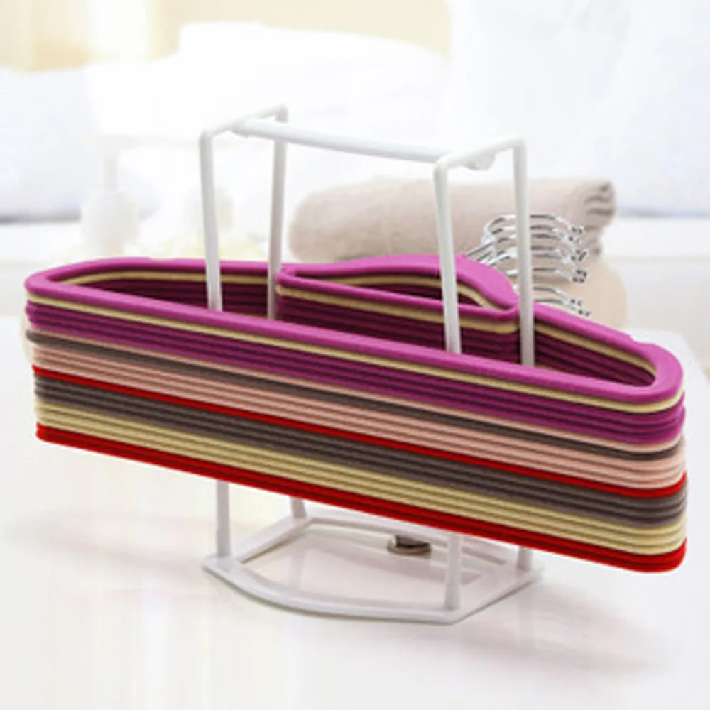 

Plastic Hangers Creative Finishing Frame Hanger Companion Storage Rack WH Clothes Stand Colgador De Ropa Para Secar #BL5