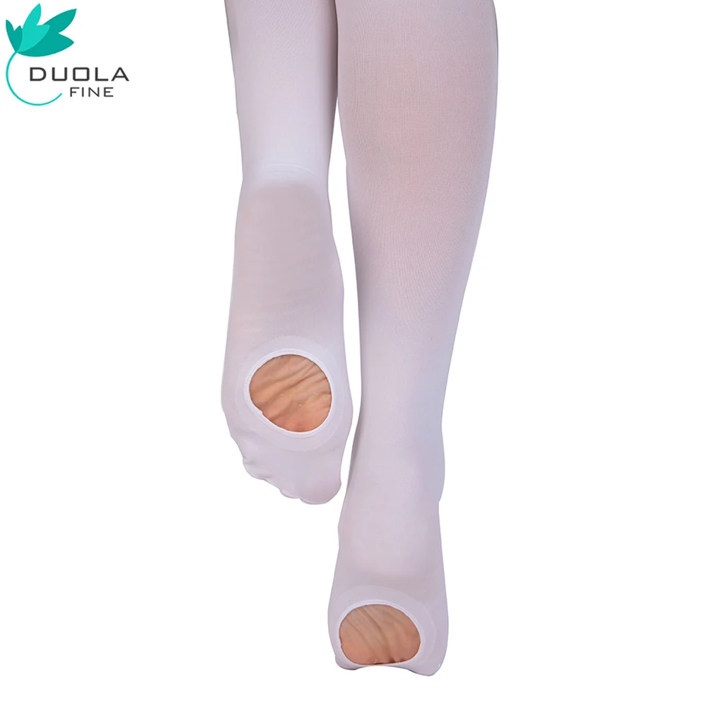 Professional Girls Adults Pink Convertible Ballet Dance Tights Nylon