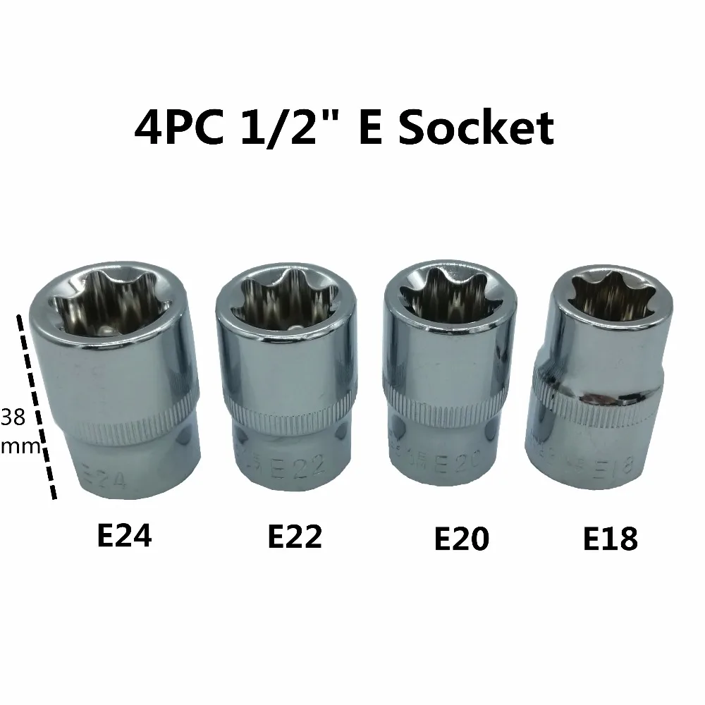 14 шт. E Torx звездообразное гнездо набор женский E торцевой ключ набор инструментов для ремонта автомобиля 1/" 3/8" 1/" Привод хром ванадиевой стали CRV