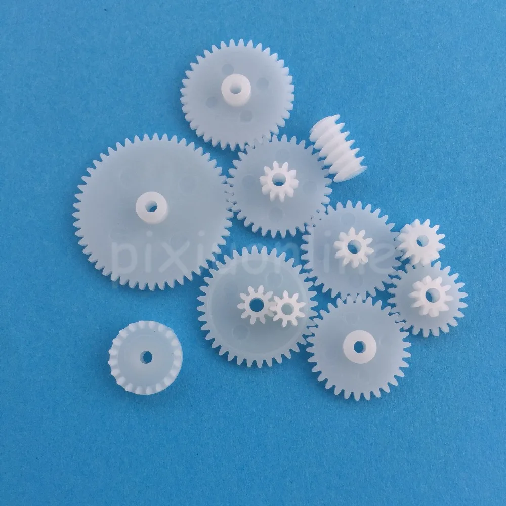 11pcs J255Y M0.5 11 Different Kinds of Gears include Worm Shaft Gear Crown Gear Double-deck Reduction
