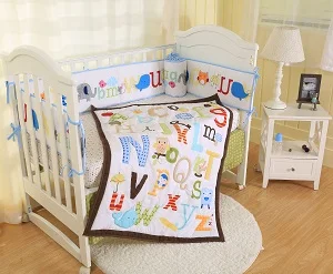 4 шт. хлопок детская кроватка постельное белье новорожденный мультфильм набор постельных принадлежностей для детской кроватки Съемная кроватка - Цвет: 0203